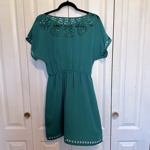Green casual dress